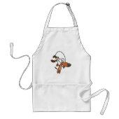 Cartoon Brown Dog Skipping Standaard Schort (Voorkant)