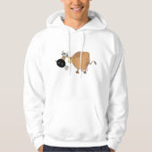 Cartoon Brown Koe Hoodie (Voorkant)