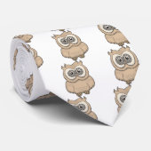 Cartoon Brown Owl Stropdas (Opgerold)