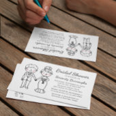 Cartoon bruid bruidegom grillig Vrijgezellenfeest Uitnodiging Briefkaart