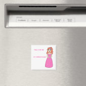 Cartoon bruidsmeisje magneet (Insitu (Vaatwasser))