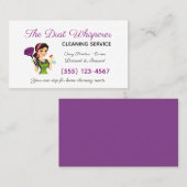 Cartoon Brunette Maid House Visitekaartje (Voorkant / Achterkant)