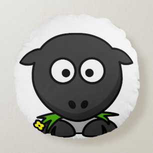 Cartoon Bubble Sheep Fun Rond Kussen