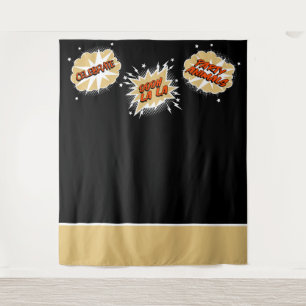 Cartoon Bubbles citeert Weddenschap Achtergrond Wandkleed