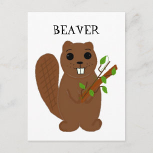 Cartoon Buck Tand Bever Briefkaart