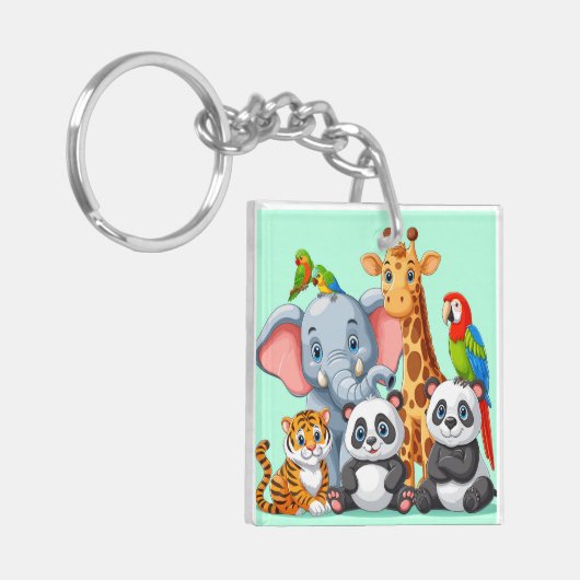 Cartoon Buddies Sleutelhanger (Voorkant Links)