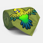 Cartoon Budgie Stropdas (Opgerold)