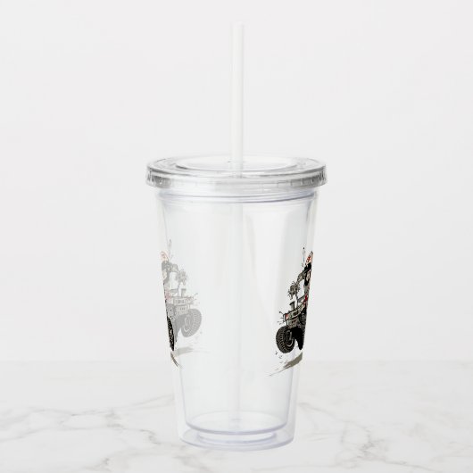 Cartoon Buggy Acryl Drinkbeker (Rechts)