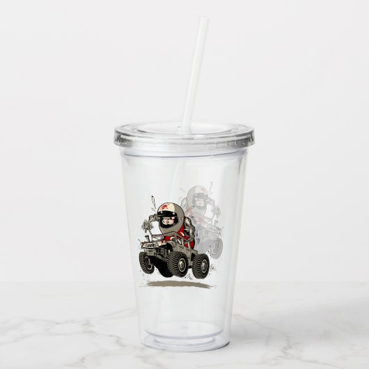 Cartoon Buggy Acryl Drinkbeker (Achterkant)