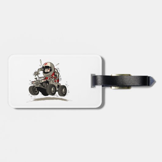 Cartoon Buggy Bagagelabel (Achterkant horizontaal)