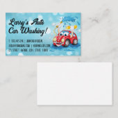 Cartoon Buggy Car Wash Illustratie Visitekaartje (Voorkant / Achterkant)