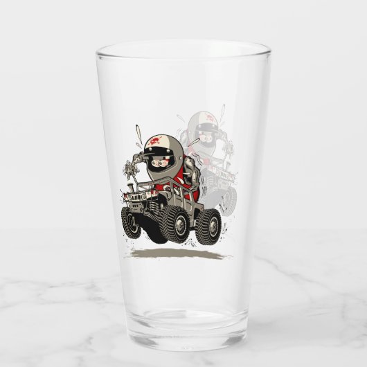 Cartoon Buggy Glas (Achterkant)