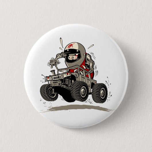 Cartoon Buggy Ronde Button 5,7 Cm (Voorkant)