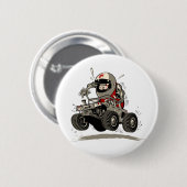 Cartoon Buggy Ronde Button 5,7 Cm (Voorkant /achterkant)
