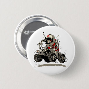 Cartoon Buggy Ronde Button 5,7 Cm