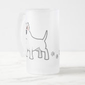Cartoon Bull Terrier Matglas Bierpul (Voorkant links)