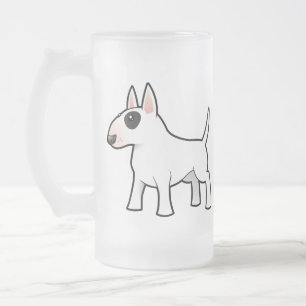 Cartoon Bull Terrier Matglas Bierpul