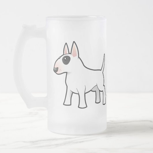 Cartoon Bull Terrier Matglas Bierpul (Links)
