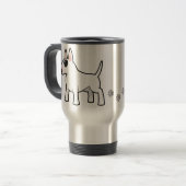 Cartoon Bull Terrier Reisbeker (Voorkant links)