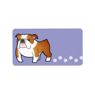Cartoon Bulldog Etiket