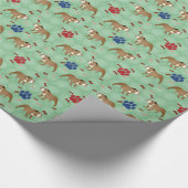 Cartoon Bulldog Male Cadeaupapier (Hoek)