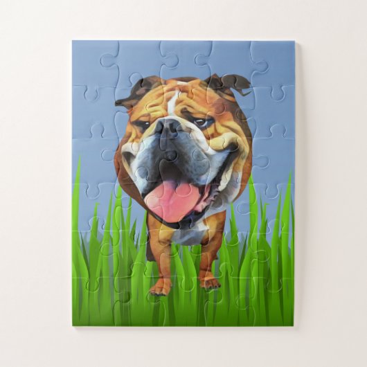 Cartoon Bulldog Puzzles voor kinderen Legpuzzel (Verticaal)