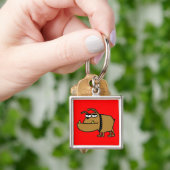 Cartoon Bulldog Sleutelhanger (Hand)