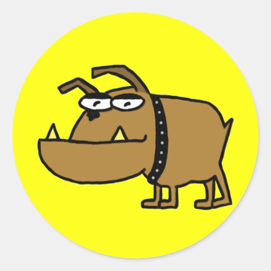 Cartoon Bulldog Stickers (Voorkant)