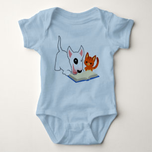 Cartoon Bullie en Kat met Baby Romper