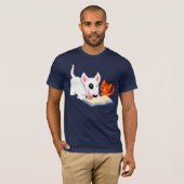 Cartoon Bullie en Kat met Book T-Shirt (Voorkant volledig)
