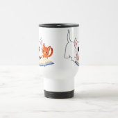 Cartoon Bullie en Kat met de Mok van de Commuter v (Center)