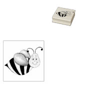 Cartoon Bumble Bee Bumblebee Insecte Stamp Rubberstempel (Gestempeld)
