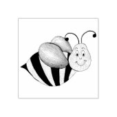 Cartoon Bumble Bee Bumblebee Insecte Stamp Rubberstempel (Afrduk)
