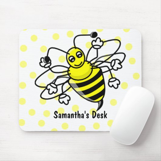 Cartoon Bumble Bee Mousepad Muismat (Met muis)