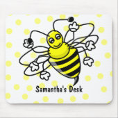 Cartoon Bumble Bee Mousepad Muismat (Voorkant)