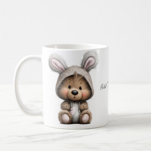 Cartoon Bunny Bear Ceramic Coffee Mug Koffiemok (Links)