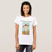 Cartoon Bunny met Butterflies T-shirt (Voorkant volledig)