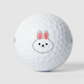 Cartoon Bunny Rabbit Golfballen (Voorkant)