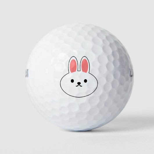 Cartoon Bunny Rabbit Golfballen (Voorkant)