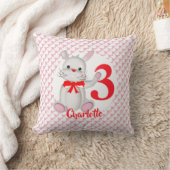 Cartoon Bunny Rabbit Pink Kussen (Deken)