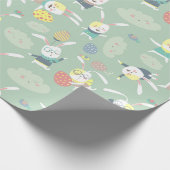 Cartoon Bunny Rabbits Eggs | FEESTDAGEN Cadeaupapier (Hoek)