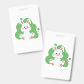 Cartoon bunny splash badge (Voor- en achterkant)