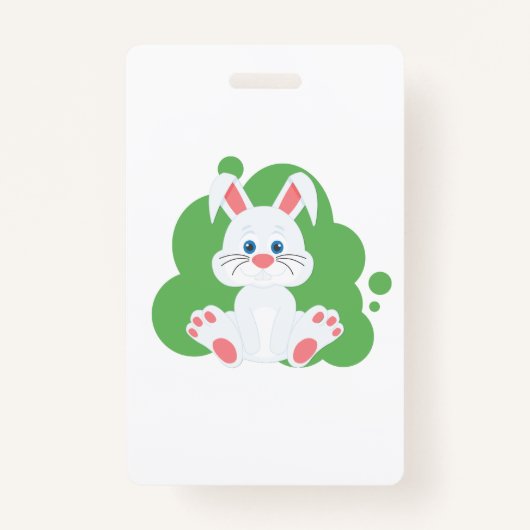 Cartoon bunny splash badge (Voorkant)