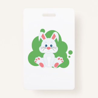 Cartoon bunny splash badge