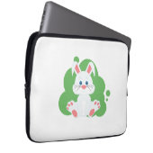 Cartoon bunny splash laptop sleeve (Voorkant Rechts)