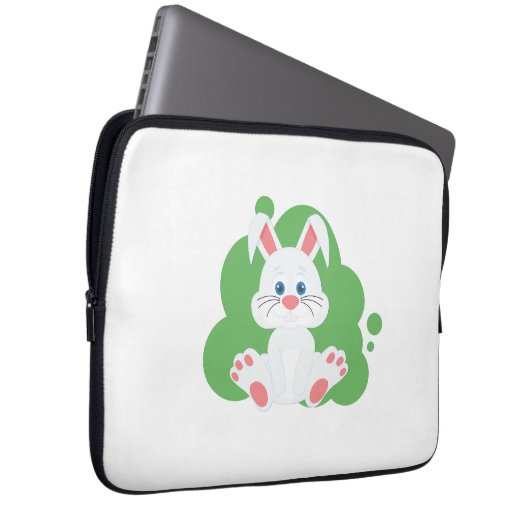 Cartoon bunny splash laptop sleeve (Voorkant Rechts)