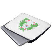 Cartoon bunny splash laptop sleeve (Voorkant onderkant)