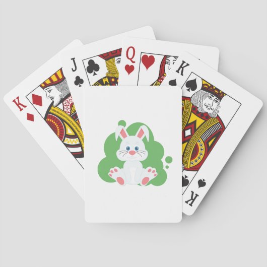 Cartoon bunny splash pokerkaarten (Achterkant)