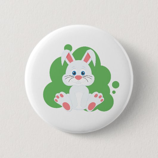 Cartoon bunny splash ronde button 5,7 cm (Voorkant)