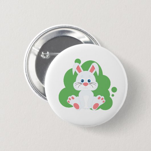 Cartoon bunny splash ronde button 5,7 cm (Voorkant /achterkant)
